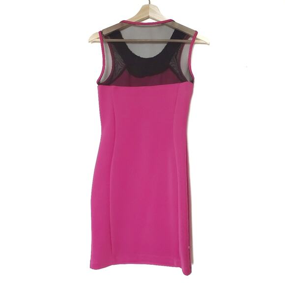 B. Darlin | Beaded Neckline Bright Fuschia Dress - Picture 3 of 5